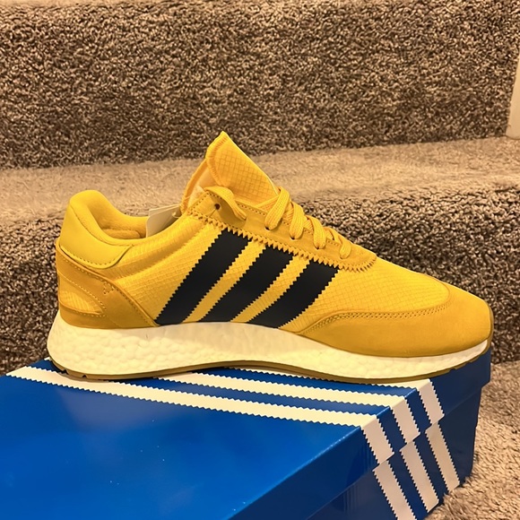 Adidas I-5923 Iniki Boost BD7612 Shoes Sneakers new yellow blue Men’s Sizes - Picture 4 of 12